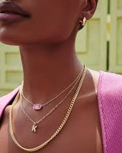Load image into Gallery viewer, Crystal Letter K Gold Short Pendant Necklace in White Crystal