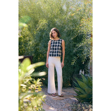 Load image into Gallery viewer, FLORAL APPLIQUE TOP WITH SIDE BOW TIE DETAIL