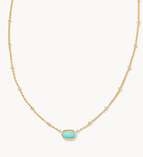 Load image into Gallery viewer, Mini Elisa Gold Satellite Short Pendant Necklace in Mint