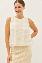 Load image into Gallery viewer, FLORAL APPLIQUE TOP WITH SIDE BOW TIE DETAIL