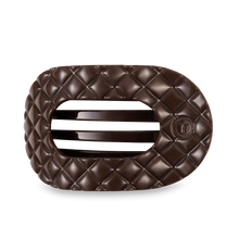 Load image into Gallery viewer, TELETIES - Flat Round Hair Clip | Large | Truly Taupe Quilted