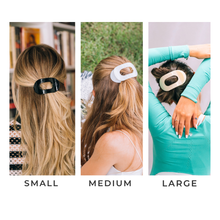 Load image into Gallery viewer, Almond Beige Large Flat Round Clip