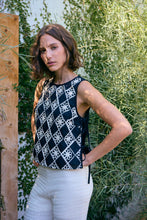Load image into Gallery viewer, FLORAL APPLIQUE TOP WITH SIDE BOW TIE DETAIL