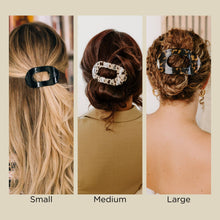 Load image into Gallery viewer, TELETIES - Flat Round Hair Clip | Medium | Truly Taupe Quilted