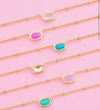 Load image into Gallery viewer, Mini Elisa Gold Satellite Short Pendant Necklace in Dichroic Glass
