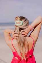 Load image into Gallery viewer, TELETIES - Round Flat Hair Clip | Med. | Aloe, There!