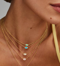 Load image into Gallery viewer, Mini Elisa Gold Satellite Short Pendant Necklace in Ivory Mother of Pearl