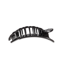 Load image into Gallery viewer, TELETIES - Flat Round Hair Clip | Medium | Jet Black Quilted