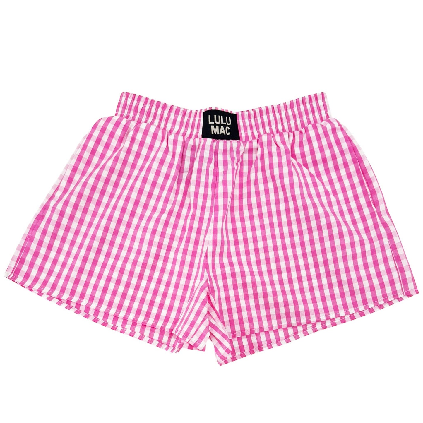 Lulu Mac BXGH-PINK GINGHAM BOXER SHORT