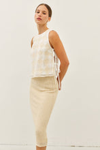 Load image into Gallery viewer, FLORAL APPLIQUE TOP WITH SIDE BOW TIE DETAIL