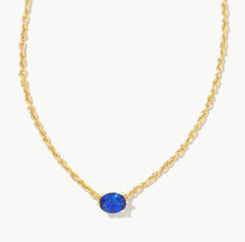 Load image into Gallery viewer, Cailin Gold Pendant Necklace in Blue Crystal