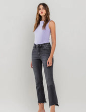 Load image into Gallery viewer, Vervet High Rise Raw Step Hem Crop Flare
Jeans