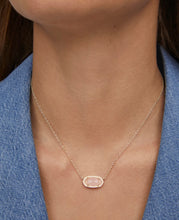 Load image into Gallery viewer, Elisa Gold Pendant Necklace in Rose Quartz