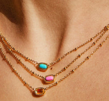 Load image into Gallery viewer, Mini Elisa Gold Satellite Short Pendant Necklace in Dichroic Glass