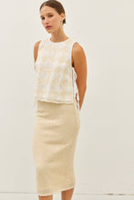 Load image into Gallery viewer, FLORAL APPLIQUE TOP WITH SIDE BOW TIE DETAIL