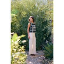 Load image into Gallery viewer, FLORAL APPLIQUE TOP WITH SIDE BOW TIE DETAIL