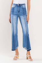 Load image into Gallery viewer, SUPER HIGH RISE CROP CONTRAST PANEL STRAIGHT JEANS