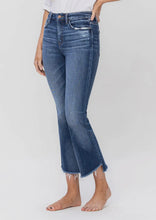 Load image into Gallery viewer, Flying Monkey Kayla High Rise Raw Step Hem Crop Flare
Jeans
