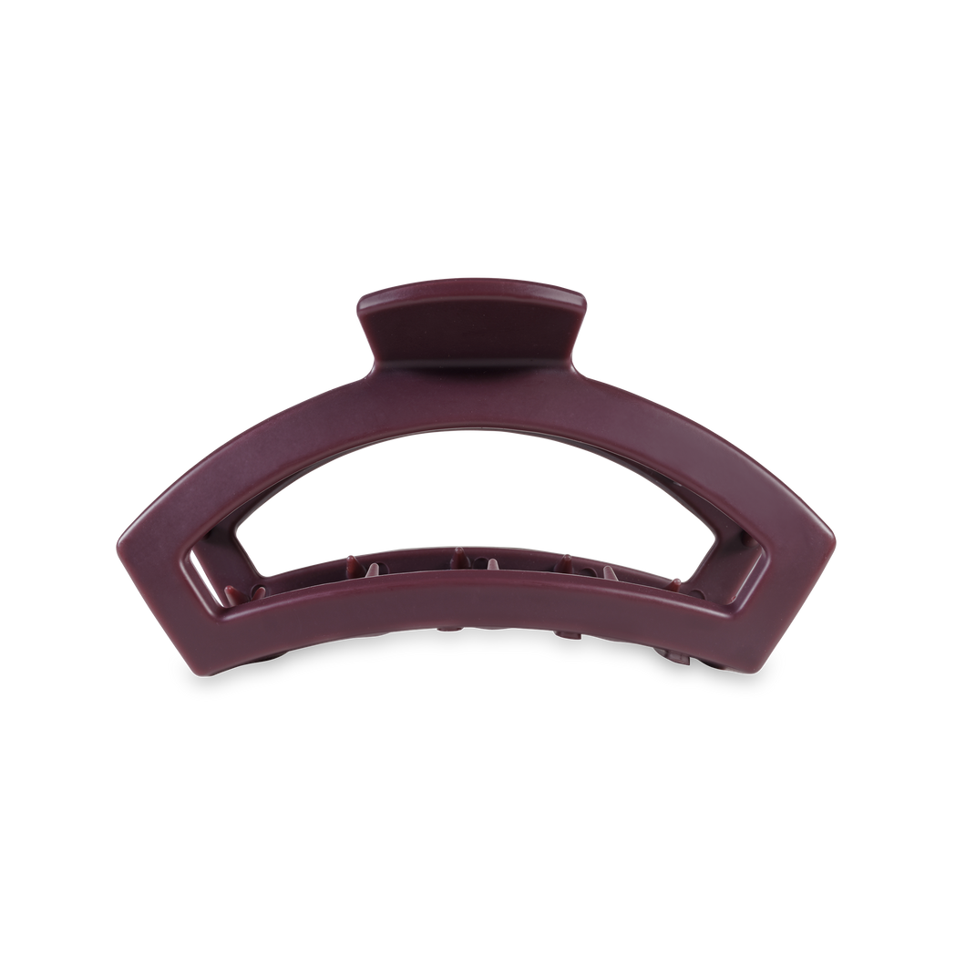 TELETIES - Open Hair Clip | Med. |  Burgundy Bliss