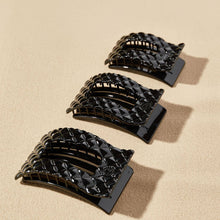 Load image into Gallery viewer, TELETIES - Flat Rectangle Hair Clip | Medium | Jet Black Quilted
