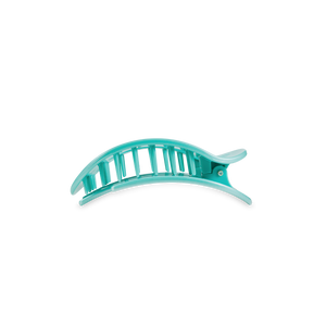 TELETIES - Round Flat Hair Clip | Small | Totally Turquoise