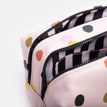 Load image into Gallery viewer, Caroline Gardner - Pale Pink Dotty Large Travel Washbag
