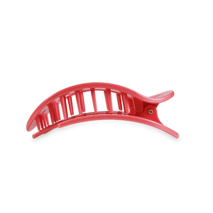 TELETIES - Round Flat Hair Clip | Medium | Calming Coral