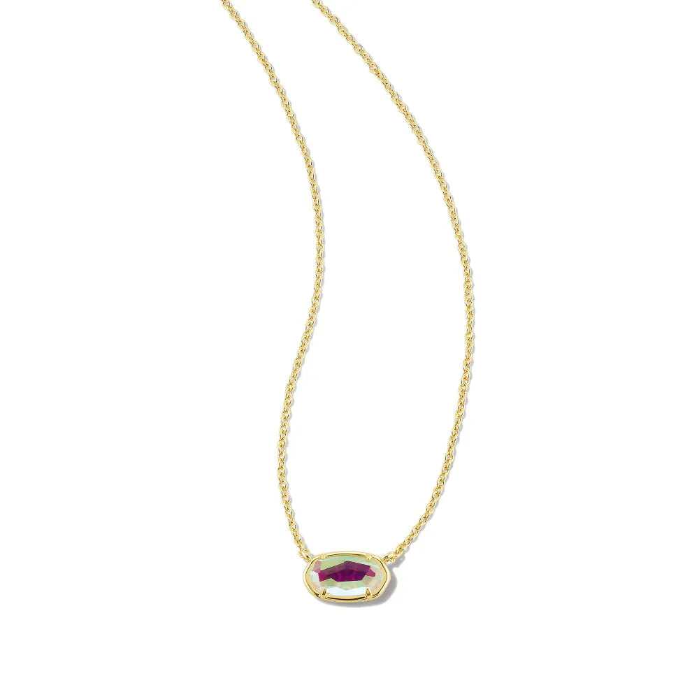 Grayson Gold Pendant Necklace in Dichroic Glass