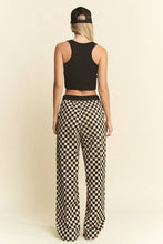 Load image into Gallery viewer, PLUS SIZE STRAIGHT LEG CHECKERD PANTS W/ ELASTIC WAIST

