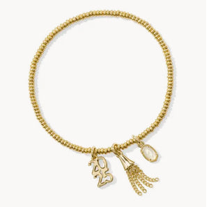 2025 Gold Graduation Stretch Bracelet