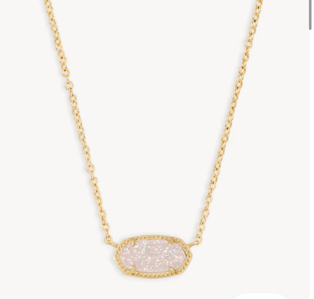 Elisa Gold Extended Length Pendant Necklace in Iridescent Drusy
Bestseller
4.6 star rating
9154 Revie