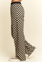 Load image into Gallery viewer, PLUS SIZE STRAIGHT LEG CHECKERD PANTS W/ ELASTIC WAIST
