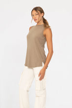 Load image into Gallery viewer, Notched Sleeveless Flowy Tank Top
