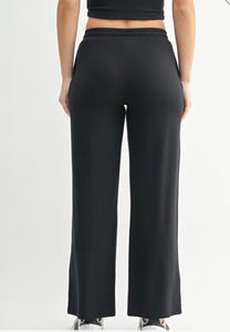 Brushed Hacci Wide Leg Lounge Pants