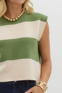 Sassy Muscle Striped Top