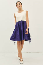 Load image into Gallery viewer, idem ditto - TIERED RUFFLE SKIRT WITH BOW DETAIL CONTRAST MINI DRESS
