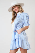 Load image into Gallery viewer, Rebs Rhinestoned Button Down Shirt Dress
