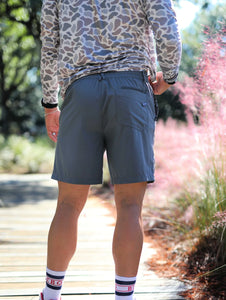 Everyday Short - River Rock Grey - Classic Deer Camo Pocket