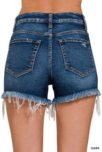 Load image into Gallery viewer, Zenana Raw Frayed Denim Shorts
