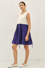 Load image into Gallery viewer, idem ditto - TIERED RUFFLE SKIRT WITH BOW DETAIL CONTRAST MINI DRESS

