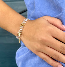 Load image into Gallery viewer, Pearl and Gold Multi Chain Bracelet
