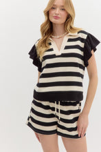 Load image into Gallery viewer, Crazy about Stripes Collar Top
