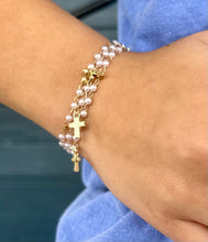 Load image into Gallery viewer, Pearl and Gold Multi Chain Bracelet
