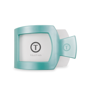 TELETIES - Square Flat Hair Clip | Large | Totally Turquoise