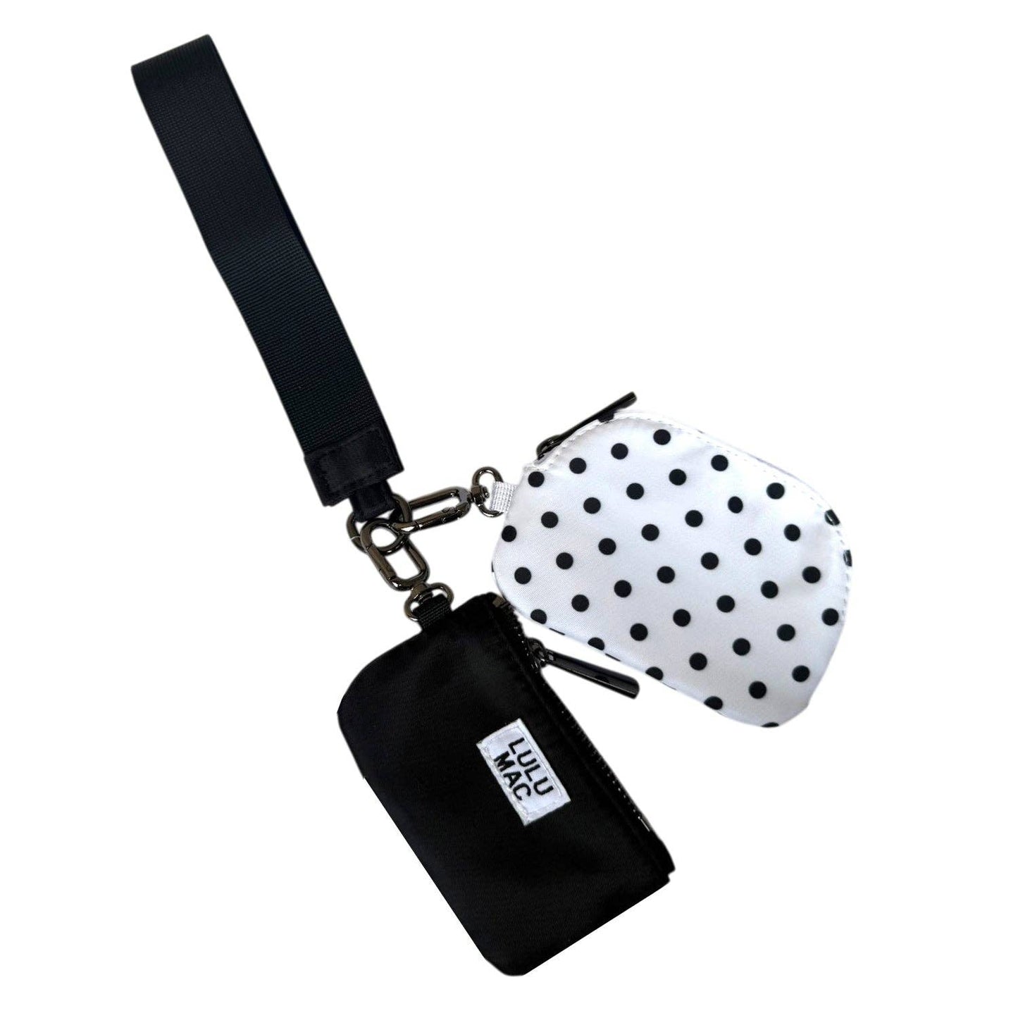 Lulu Mac wristlet White/Black Dots