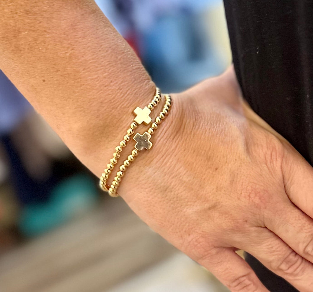 Gold Cross Bracelet