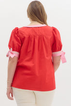 Load image into Gallery viewer, Curvy bow tie top
