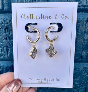 Black Pave Earrings