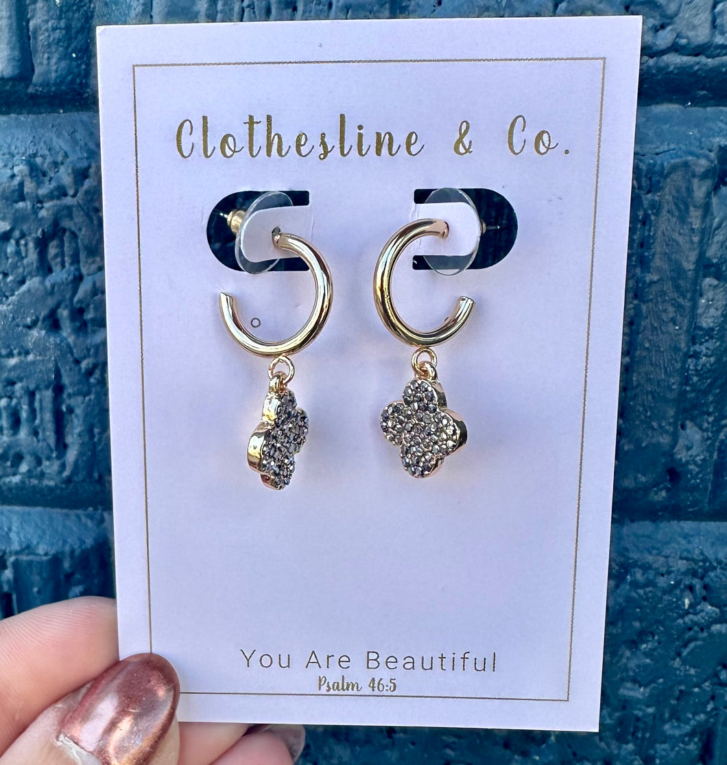 Black Pave Earrings