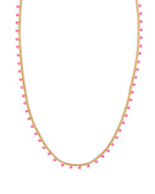 Load image into Gallery viewer, Kelsey Gold Strand Necklace in Pink Enamel
